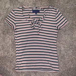Women’s Aeropostale Striped Shirt with ties